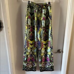 Zara Multicolor Floral Wide Leg Pants
